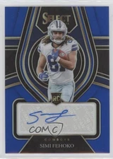2021 Panini Select Rookie Signatures Blue Prizm 14/75 Simi Fehoko Auto RC s3g