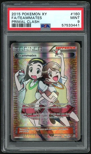 2015 POKEMON FA/TEAMMATES XY PRIMAL CLASH #160 PSA 9
