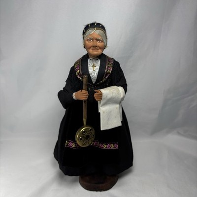 French Di Landro Santon Woman Religious Bedchamber Doll Figure Signed Vtg READ