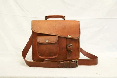 Supreme quality genuine leather I pad Tablet satchel shoulder passport man bag