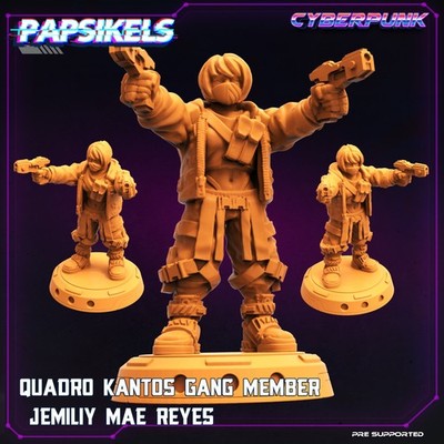 Sci-Fi Gang Member Mini 32mm Cyberpunk Figure Papsikels Reyes