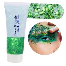 Green Face Body Glitter,Christmas Face Glitter Stocking green body glitter