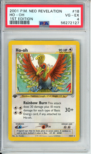 Ho-oh (1st Edition) graded PSA 4 for sale on eBay