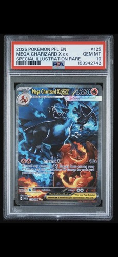Pokemon 2025 Mega Charizard X ex 125/094 SIR Phantasmal Flames GEM MINT PSA 10
