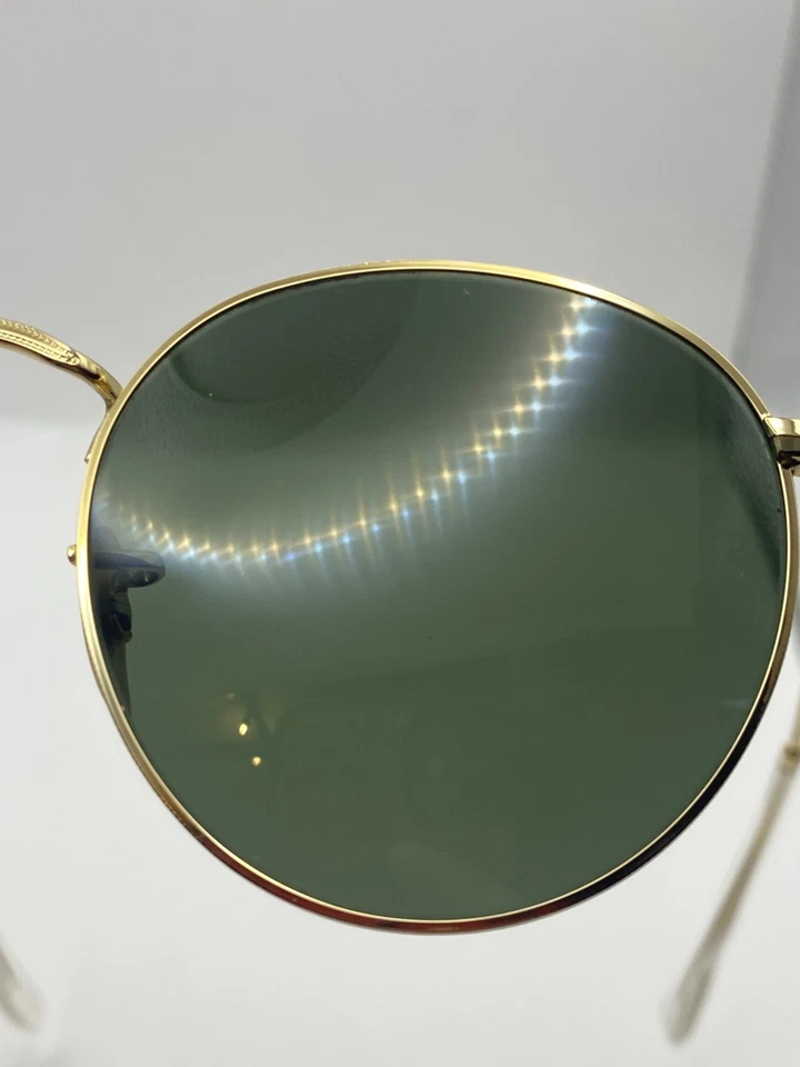 Ray Ban RB3025 3025 001/P1  Aviator Sunglasses - Gold / Green, photo 4 of 5