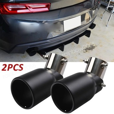 Car Exhaust Pipe Tip Rear Tail Throat Muffler 1.5-2.1'' For Chevy Camaro LS LT SS