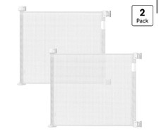 NEW 2 Pack Retractable Baby Pet Gate Mesh Safety Gates for Indoor and Outdoor