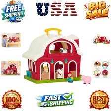Big Red Barn, Animal Farm Playset   Learning Toy for Toddlers - Large Farm Pl...