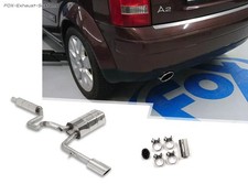  Sportauspuff-Komplettanlage ab Kat Audi A2 1.4 115x85mm schräg 42l Tank