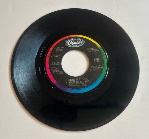 Iron Maiden Official 1983 Flight of Icarus 7" Capitol USA Promo 45 Vinyl Album - Bild 3 von 4