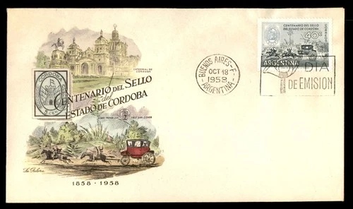 Mayfairstamps Argentina FDC 1958 centenary of the Cordoba state stamp First Day