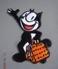 Felix the Cat w/Bag of Tricks Embroidered Iron-On Patch - 3" -