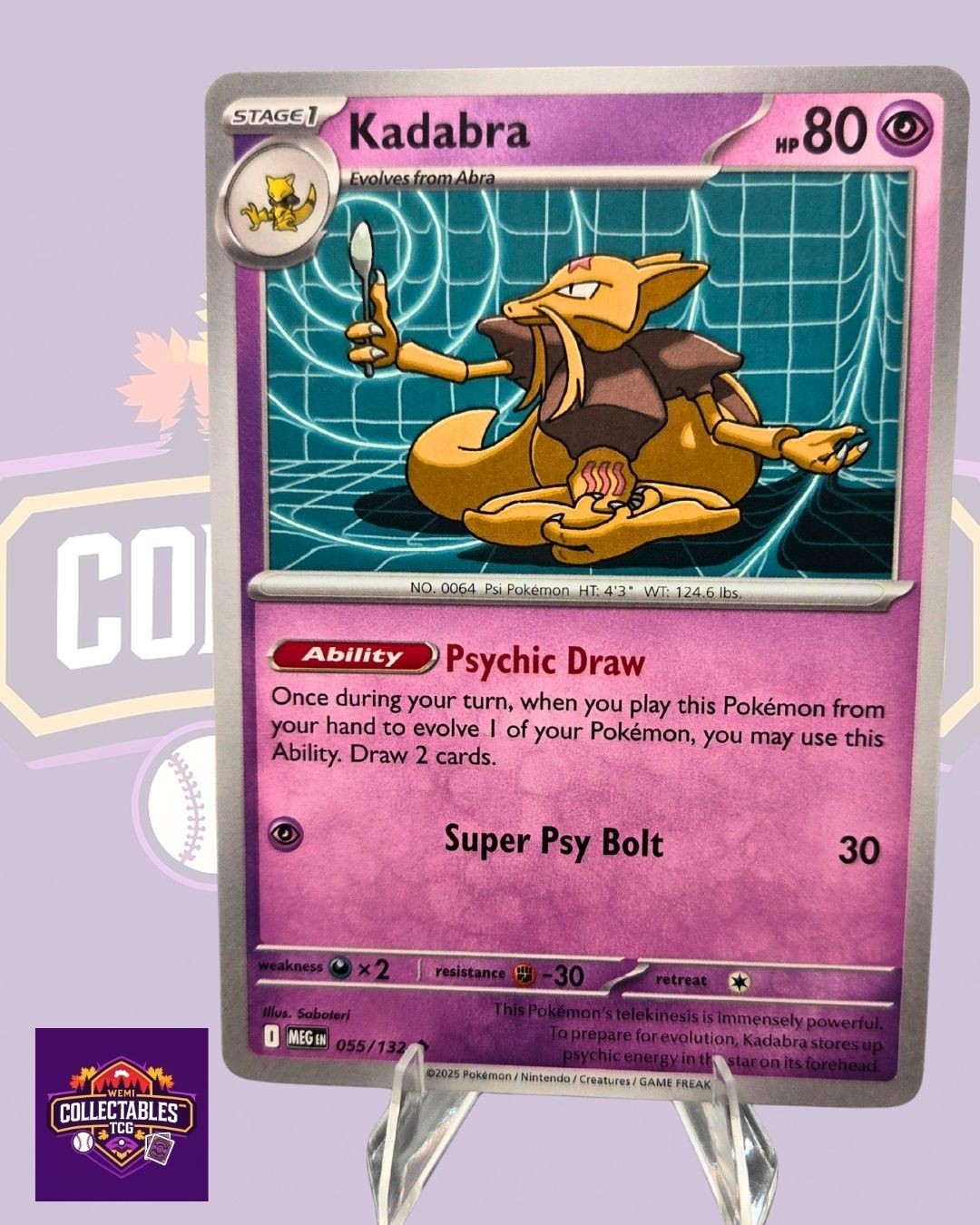 Kadabra 055/132 Me01: Mega Evolution Regular Pokemon TCG NM Near Mint