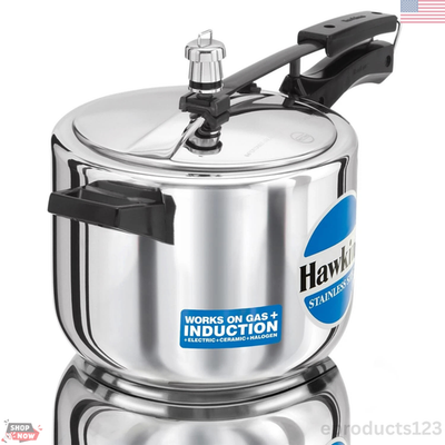 #ad NEW Hawkins Pressure Cooker 5L Stainless Steel Induction Inner Lid HSS50 AISI 30 $149.99