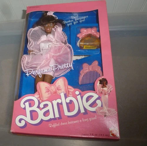 VINTAGE 1987 PERFUME PRETTY AFRICAN AMERICAN BARBIE DOLL # 4552 MATTEL