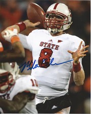 NORTH CAROLINA STATE MIKE GLENNON SIGNED 8X10 PHOTO W/COA QUARTERBACK NFL B