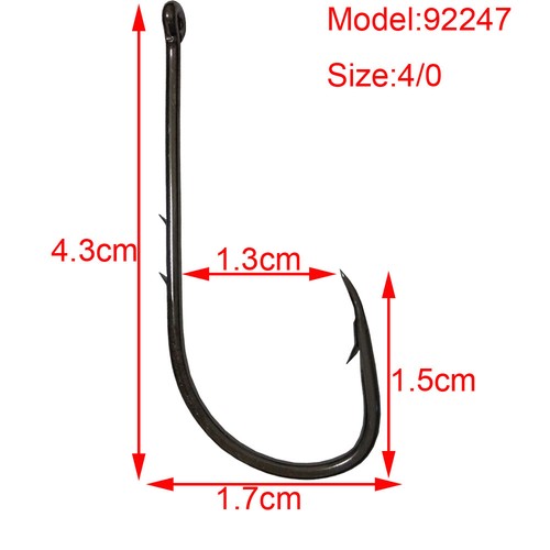 Lot 50pcs Baitholder Hook Jig Big Fishing Hooks Black High Carbon Steel Fishhook - Picture 9 of 18