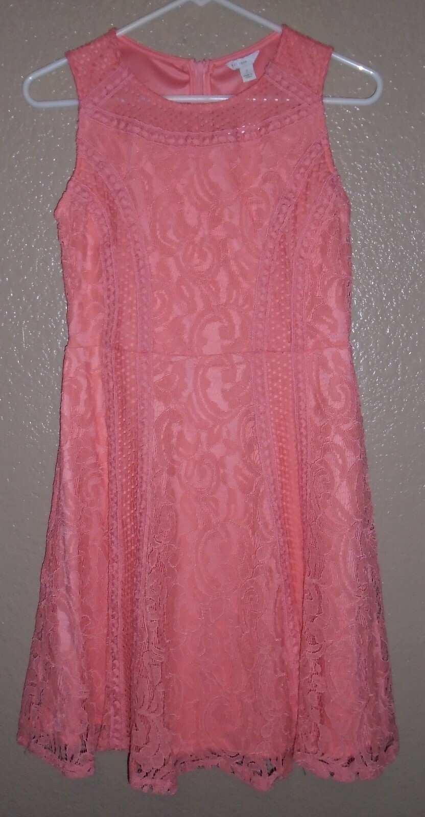 Vintage 1946 Orange Lace Lined Dress Size 2 NWT Retro Feminine Style-image