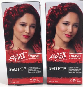 Splat Rebellious Color 1 Wash Washables Hair Color Red Pop