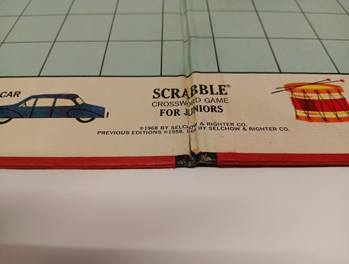 Scrabble for Juniors Selchow and Righter 1968 Third Edition 2 Sided Board - Picture 7 of 23