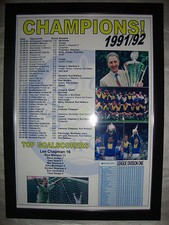 Leeds United League Champions 1991-92 - framed print