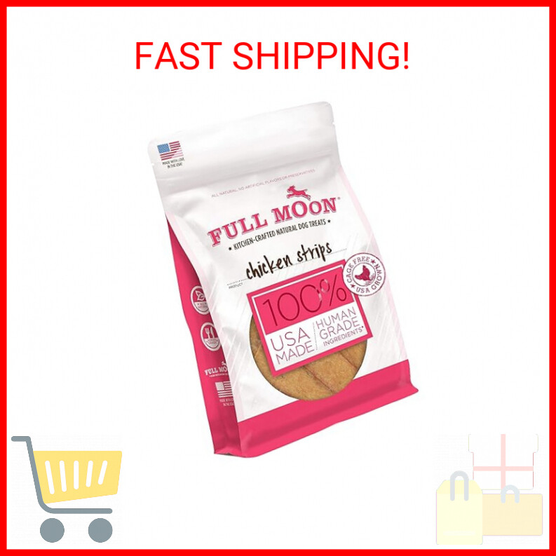 Full Moon Chicken Strips Healthy All Natural Dog Treats Human Grade, 6