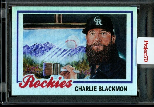2021 Topps Project 70 Card #382 Charlie Blackmon by Jonas Never Rainbow Foil /70