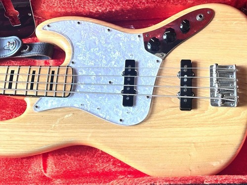 Usato 2007 Fender USA American Vintage 75 Jazz Bass Natural Block Intarsiato con OHSC - Foto 2 di 10