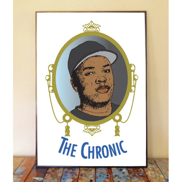 DR. DRE THE CHRONIC ALBUM COVER ORIGINAL ART POSTER PRINT GANGSTER COMPTON  | eBay