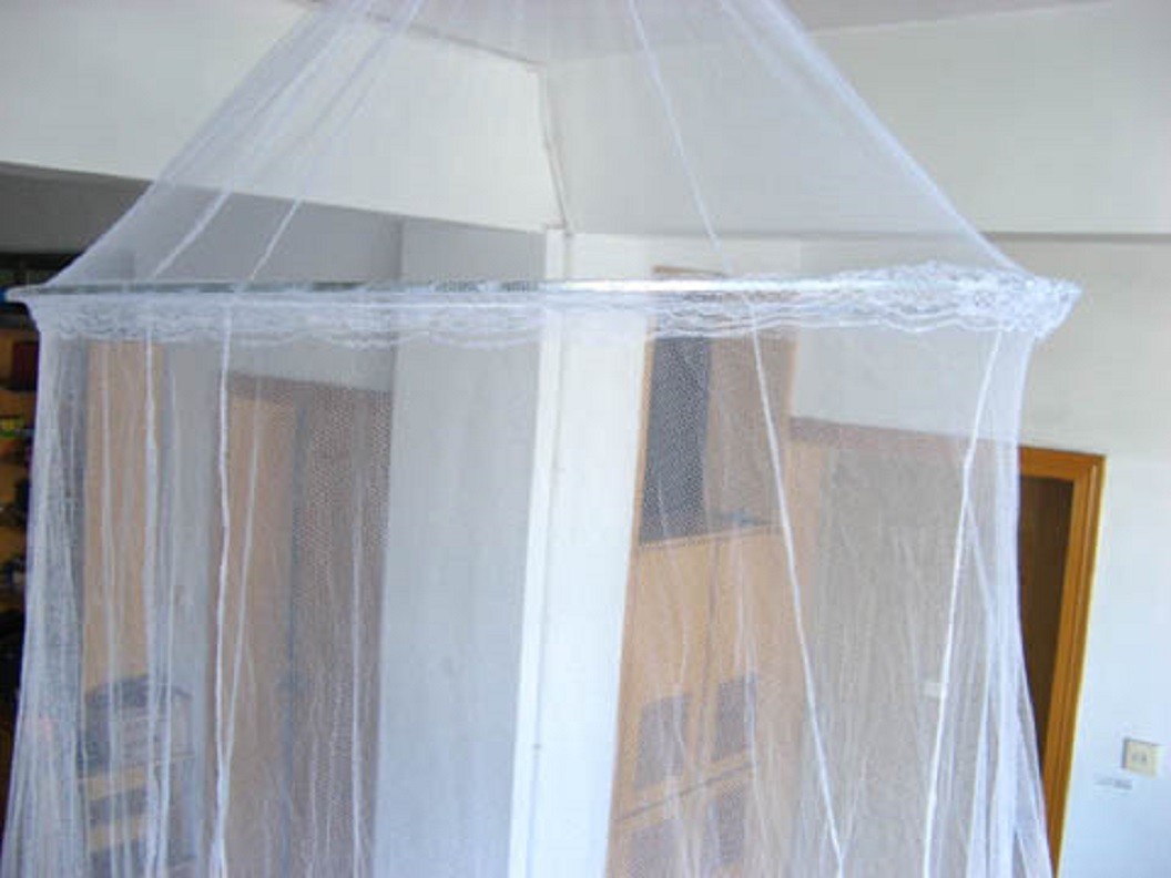 New White Circular Bed Canopy / Mosquito Net eBay