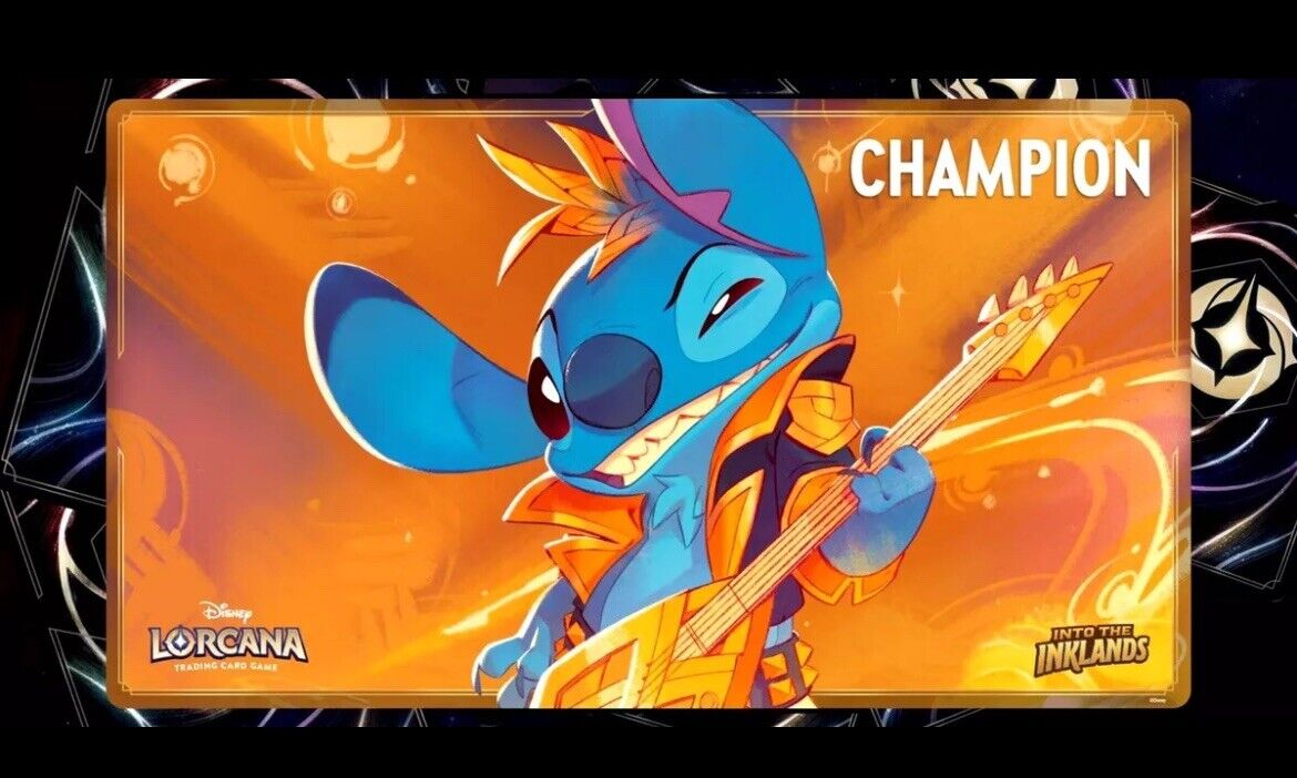 Stitch Rock Star CHAMPION Play Mat Lorcana Set Championship Stitch Rock Star CHAMPION Play Mat Lorcana Set Championship