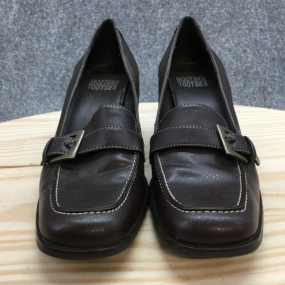 Mootsies Tootsies Zapatos Mujer 8.5 M Morubiek Mocasines Zapatos Marrón Imitación Cuero Foto 4 de 4