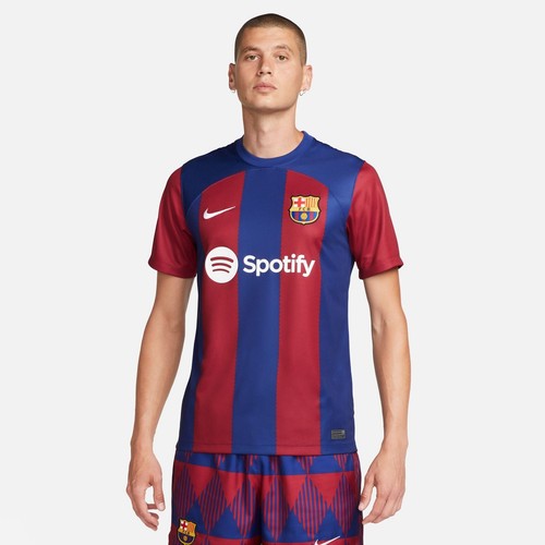 NIKE FC BARCELONA 2023/24 STADIUM HOME MEN'S DRI-FIT SOCCER JERSEY - Picture 3 of 11