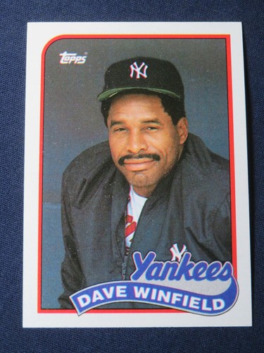 1989 Topps DAVE WINFIELD New York Yankees Baseball Card #260 MINT in toploader! - Picture 3 of 6