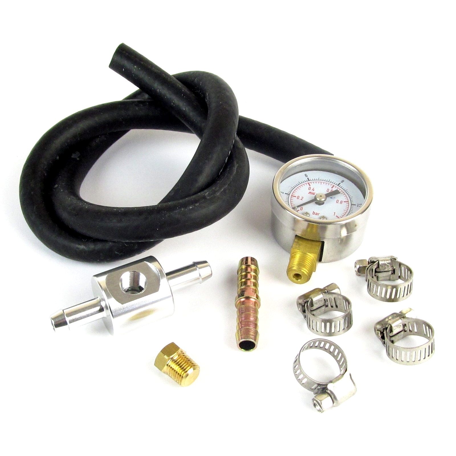 INLINE FUEL PRESSURE GAUGE & HOSE eBay