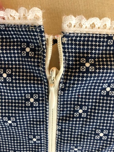 Womens Traditional Handmade Blue White Red Ribbon Front Oktoberfest Dirndl Dress - Picture 12 of 12