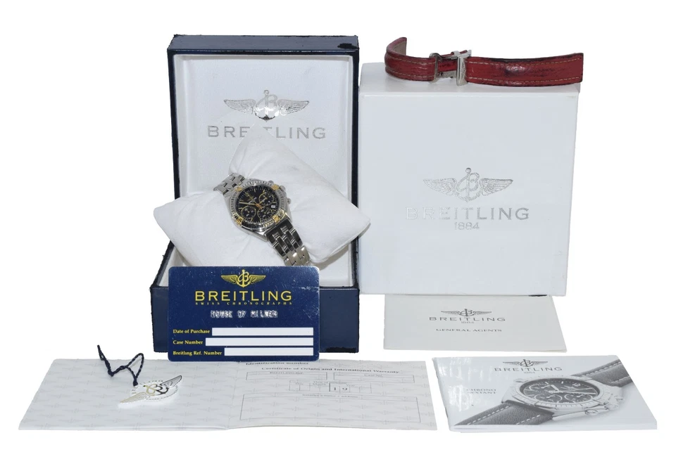 Breitling Windrider Chrono Sextant Steel Black Dial 36mm Quartz Watch B/P B55046 - Image 4 of 4