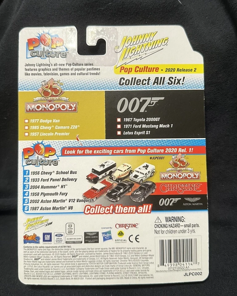 Johnny Lightning 007 James Bond 1967 Toyota 2000GT White Lightning Chase - Image 2 of 2