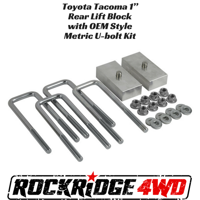 1” REAR LIFT BLOCK WITH METRIC UBOLT KIT for TOYOTA 9518 & 07