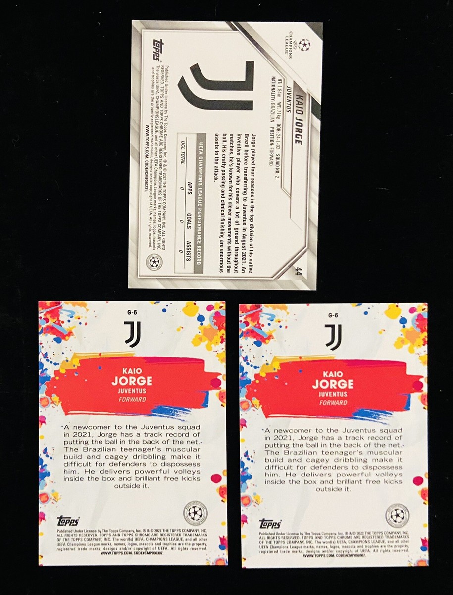 2021-22 Topps Chrome UEFA Champions Kaio Jorge Ray Wave #44 + 2