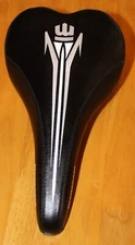 Mongoose Seat Cionlli Bicycle Padded Cycling Saddle Black Leather 11"x6 1/4"