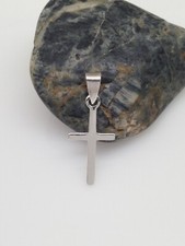 Plain Cross Pendant 925 Sterling Silver Small Cross Men Women 18mm 0.71" /26mm