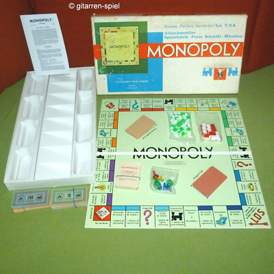 Monopoly - Komplett, Inhalt sehr gut! Große Ausgabe DM Franz Schmidt 60er Jahre