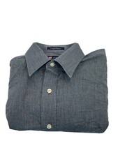 Chaps Ralph Lauren Mens Long Sleeve Button Up Shirt Gray Size 15.5 34-35