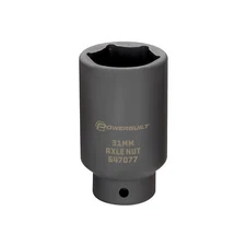 Powerbuilt 1/2 Inch Drive x 31 MM 6 Point Axle Nut Socket - 647077