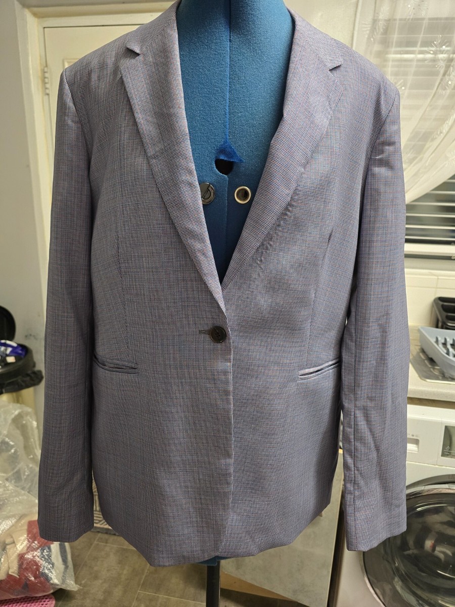 Paul Smith Kensington Fit Jacket Blazer Made In Italy SIZE 46 BLUE