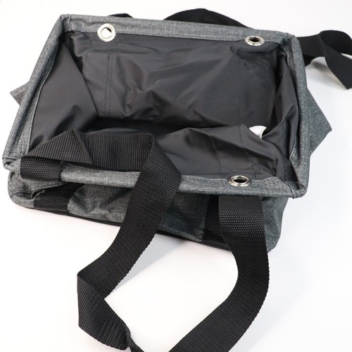 Thirty-One Small Utility Tote Charcoal Crosshatch 10 x 7 in Organizer - Picture 8 of 10