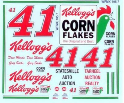 Powerslide #41 Kelloggs Lumina Dave Marcis Greg Sacks 1/24 Nascar decal