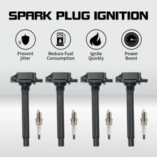 4x Ignition Coil & IRIDIUM Spark Plug Set for Jeep Compass Dodge Dart Chrysler