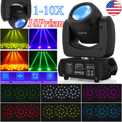 10x 150W 18Prism LED Moving Head Light RGBW Gobo Beam Stage Lighting DJ Disco